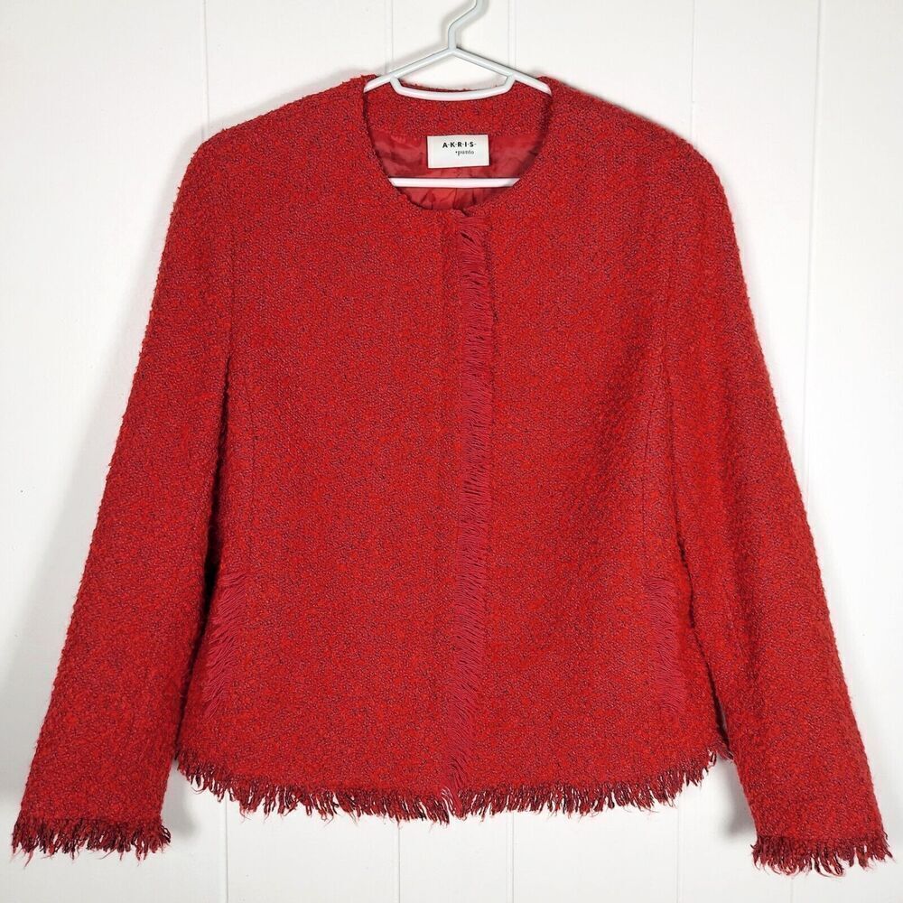 Akris Punto Red Textured Blazer